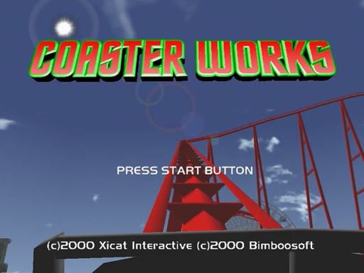 Coaster Works title screen for Sega Dreamcast